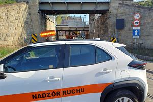 Prace przy naprawie uszkodzonego wiaduktu w Chorzowie