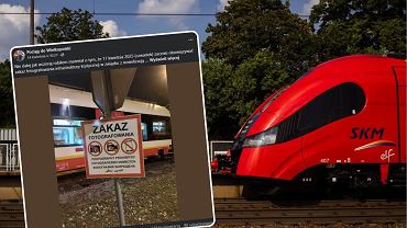 Baza kolei podmiejskiej obiektem strategicznym? Władze tłumaczą, dlaczego pojawiła się tabliczka