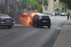 Pożar samochodu na ul. Traugutta