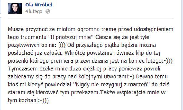 Ola Wróbel Facebook