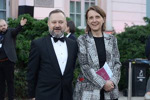 Dyrektor Biblioteki Narodowej Tomasz Makowski i ministra kultury Hanna Wróblewska podczas otwarcia Pałacu Rzeczypospolitej, 21 maja 2024 r.