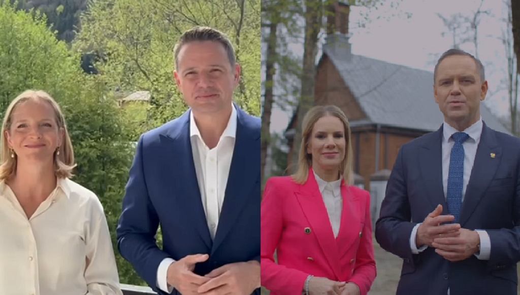 Magorzata Trzaskowska i Rafa Trzaskowski; Marta Nawrocka i Karol Nawrocki