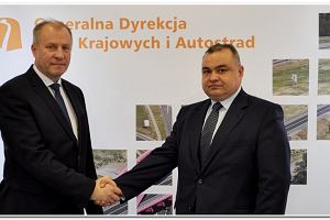 Od lewej: Krzysztof Kondraciuk , Generalny Dyrektor GDDKiA i Marek Langer, nowy dyrektor oddziału GDDKiA w Zielonej Górze