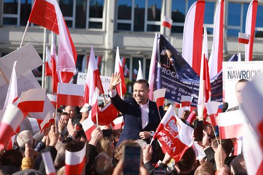Wiec wyborczy Karola Nawrockiego w Koszalinie.